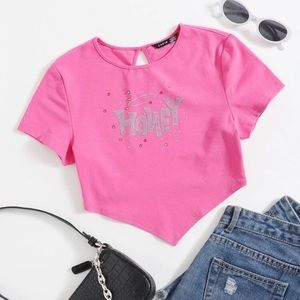 Rhinestone crop top